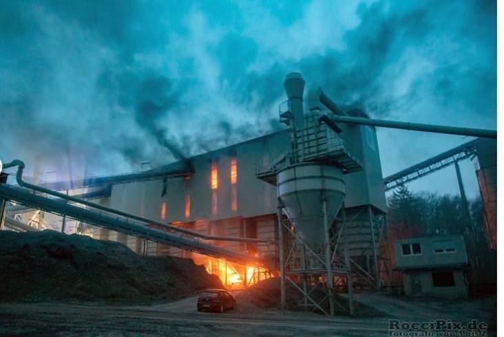 B2 Brand Siebhalle, ca. 50×30, vermutlich Brand Förderbrand