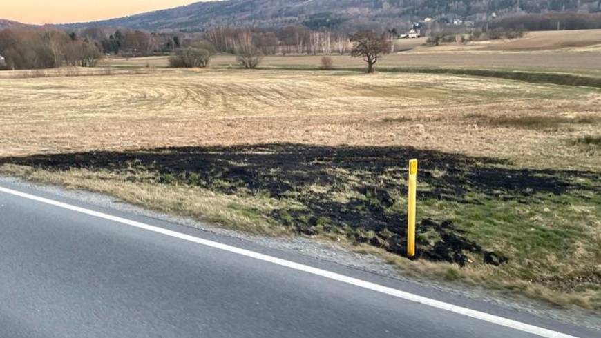 B1, Kleinbrand, brennt Wiese ca 40m