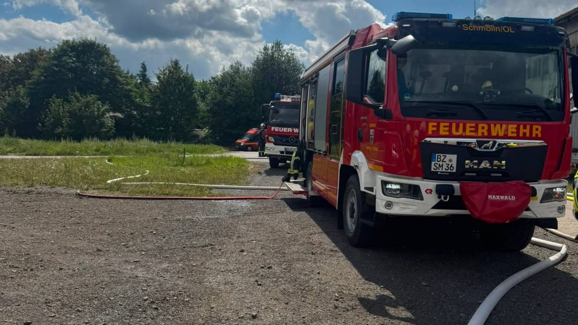 B2, Trocknerbrand auf Agrar Gelände